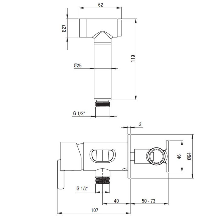 Bateria umywalkowa jednouchwytowa  podtynkowa Deante Silia - złoto szczotkowane
