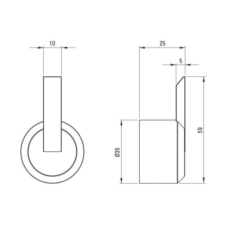 Szczotka WC wisząca, Deante Arnika, złoto szczotkowane