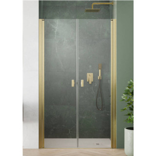 Drzwi prysznicowe Radaway Nes 8 Black DWD+2S 80, dwuskrzydłowe, 800x2000mm, szkło przejrzyste, profil czarny