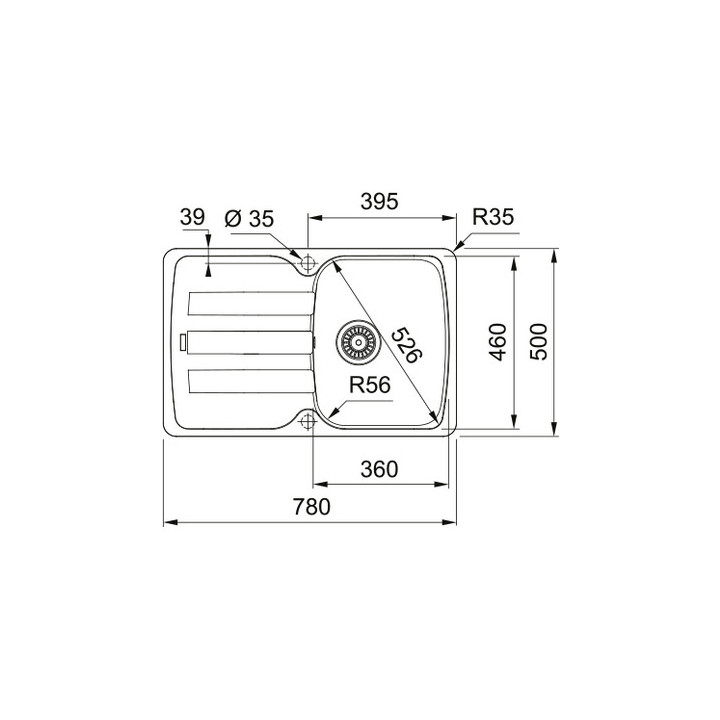 Zlewozmywak wbudowywany, Franke Antea AZG 611-78,  onyx