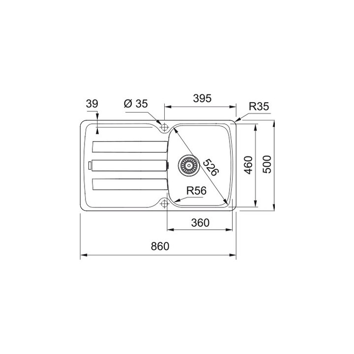 Zlewozmywak wbudowywany, Franke Antea AZG 611-86, biały polarny