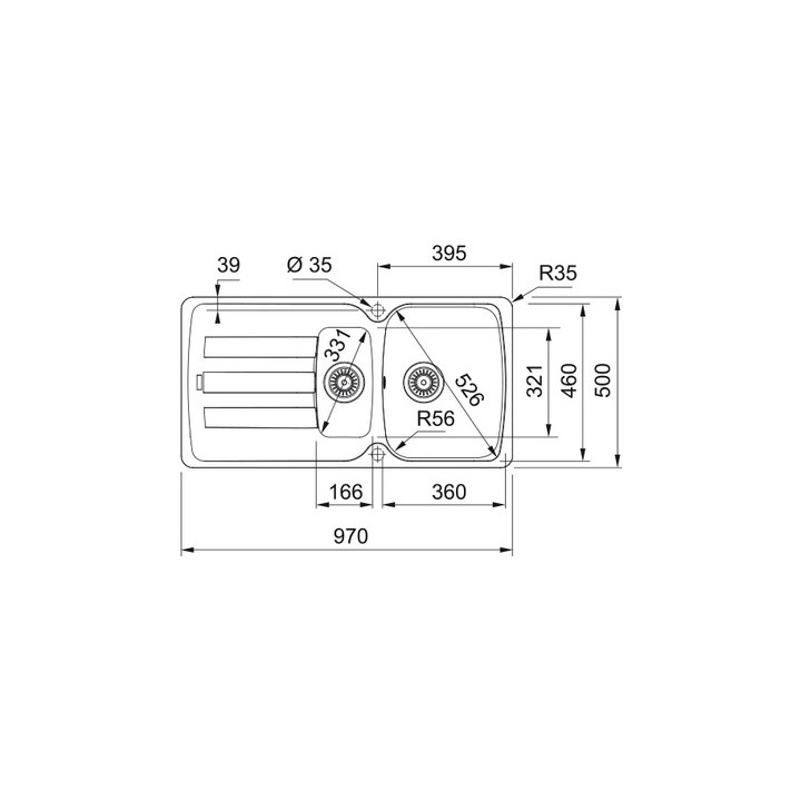 Zlewozmywak wbudowywany, Franke Antea AZG 651-97 , czarny mat