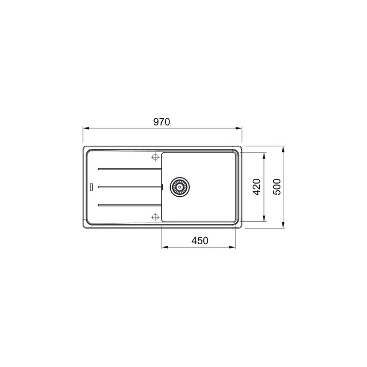 Zlewozmywak wbudowywany, Franke Basis BFG 611-97 ,czarny mat