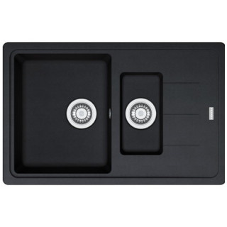 Zlewozmywak wbudowywany, Franke Basis BFG 651-78 ,czarny odpływ, czarny mat
