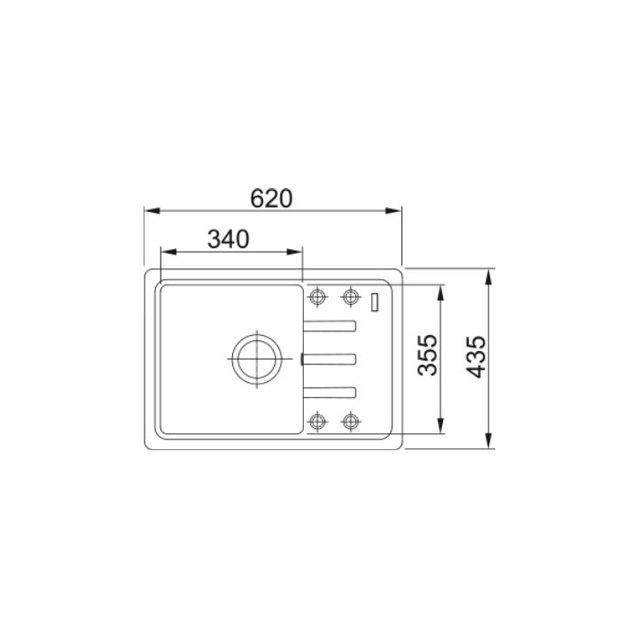 Zlewozmywak wbudowywany, Franke Bliss BFG 611-62 ,czarny mat