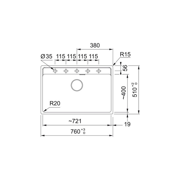 Zlewozmywak wbudowywany, Franke Maris MRG 610-52 ,czarny odpływ, czarny mat