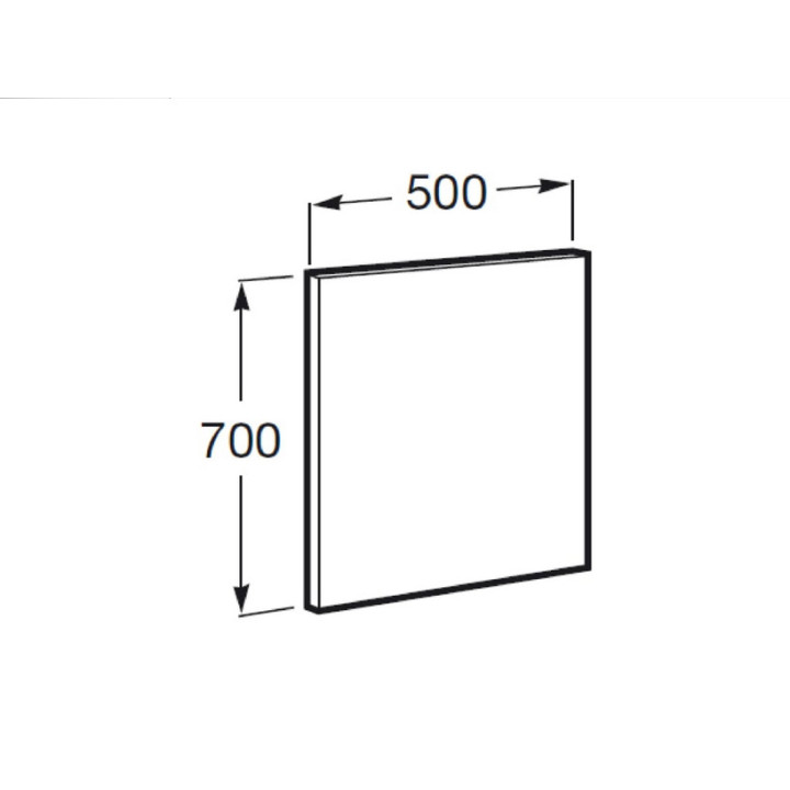 Lustro LED Roca Iridia, ścienne, prostokątne, 60x70cm