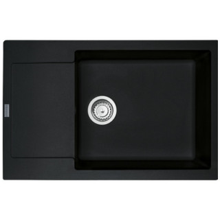 Zlewozmywak wbudowywany, Franke Maris MRG 611-78 XL , czarny odpływ,czarny mat