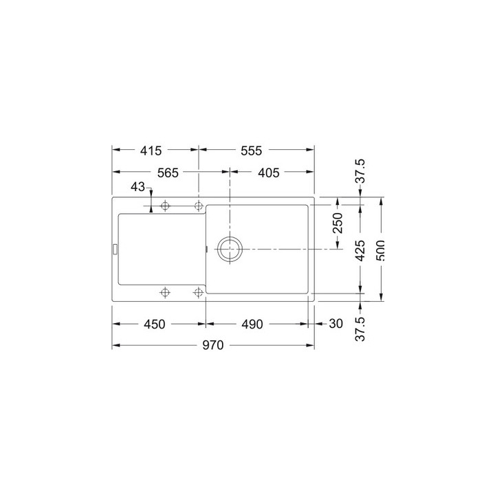 Zlewozmywak wbudowywany, Franke Maris MRG 611-78 XL , onyx