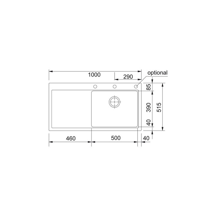 Zlewozmywak wbudowywany, Franke Maris MRG 651-97 ,stalowy ociekacz, czarny mat
