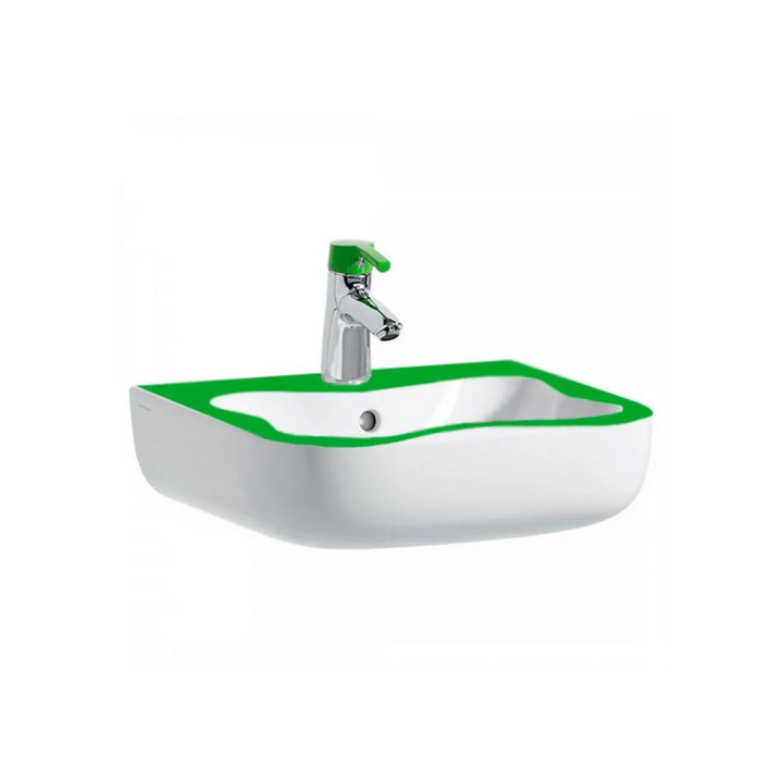 Umywalka Laufen Florakids 45x41 cm, biały/czerwony