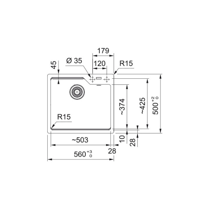 Zlewozmywak wbudowywany, Franke Urabn UBG 610-50 , biały polarny