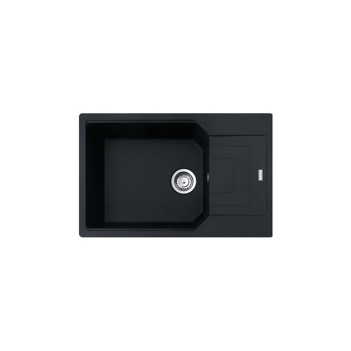 Zlewozmywak wbudowywany, Franke Urban UBG 611-78 , czarny odpływ, czarny mat