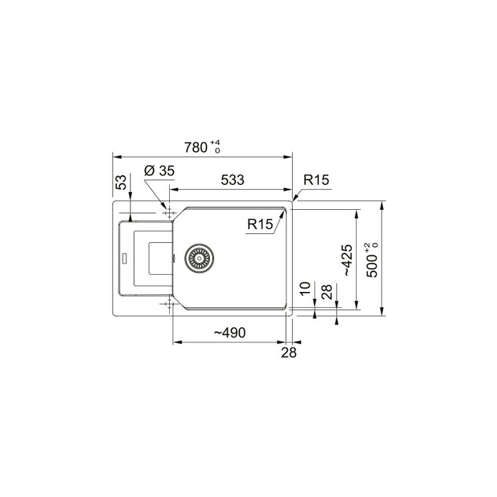 Zlewozmywak wbudowywany, Franke Urban UBG 611-78 XL , biały polarny