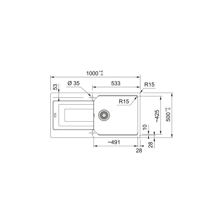 Zlewozmywak wbudowywany, Franke Urban UBG 611-100 XL ,czarny mat