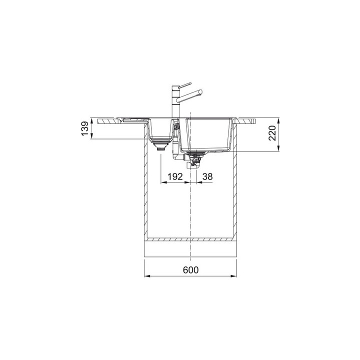 Zlewozmywak wbudowywany, Franke Urban UBG 651-78  ,onyx