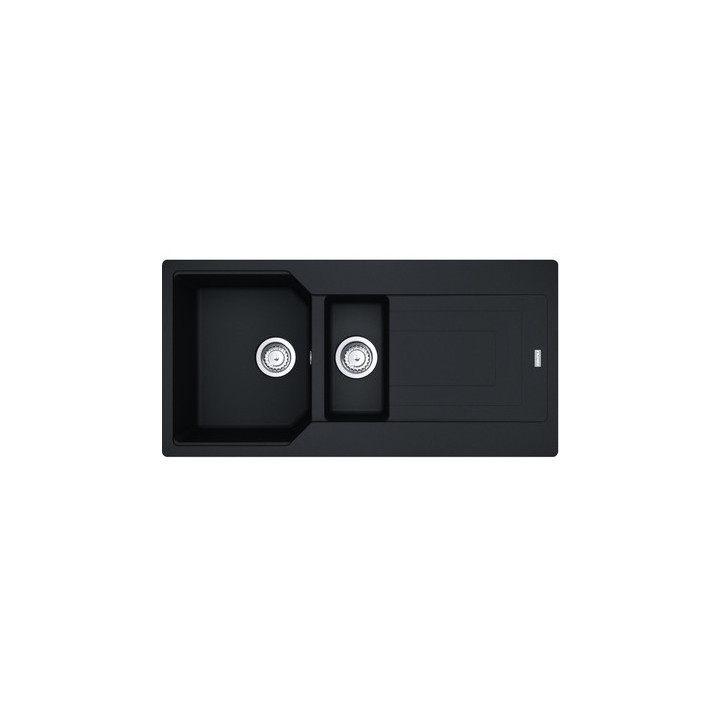 Zlewozmywak wbudowywany, Franke Urban UBG 651-78  ,czarny odpływ, czarny mat