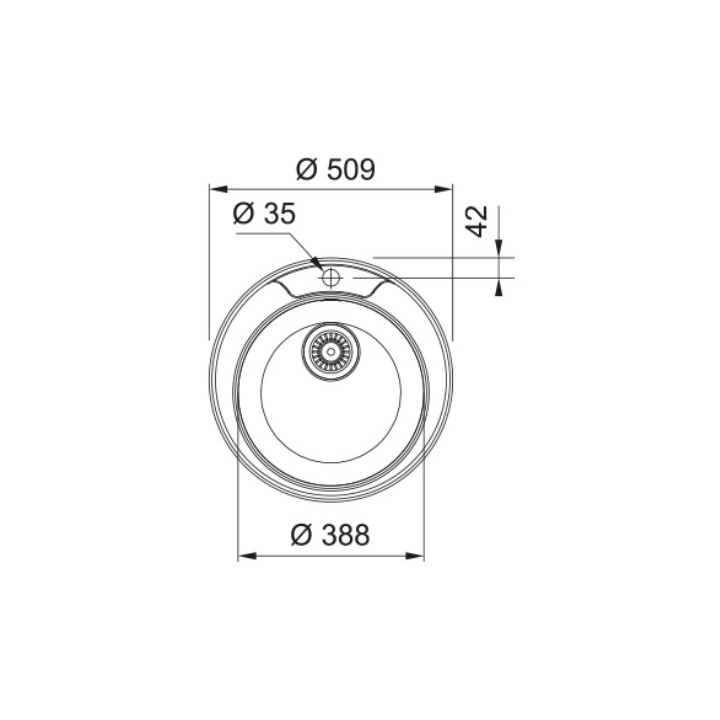 Zlewozmywak Franke Rambla ROL 610-41  , jednokomorowy,stal szlachetna len