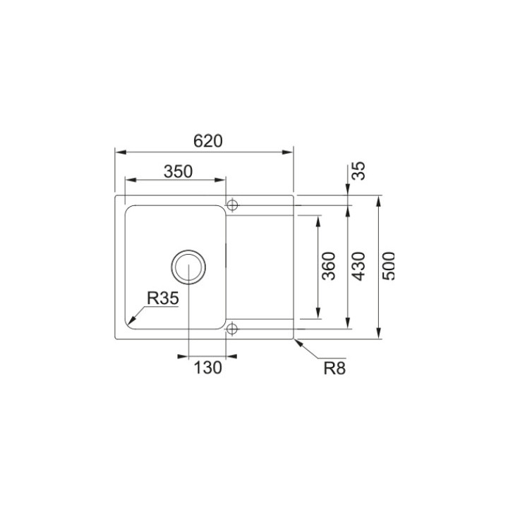 Zlewozmywak Franke Spark SKX 620-34-34/80 , dwukomorowy,stal szlachetna szczotkowana
