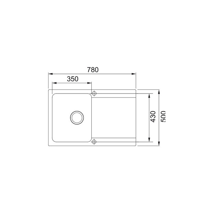 Zlewozmywak Franke Orion OID 611-62 , jednokomorowy,biały polarny