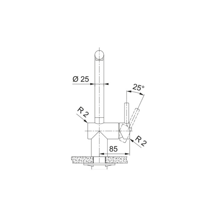 Bateria kuchena Franke Atlas  Neo, wysokość 297mm, antracyt