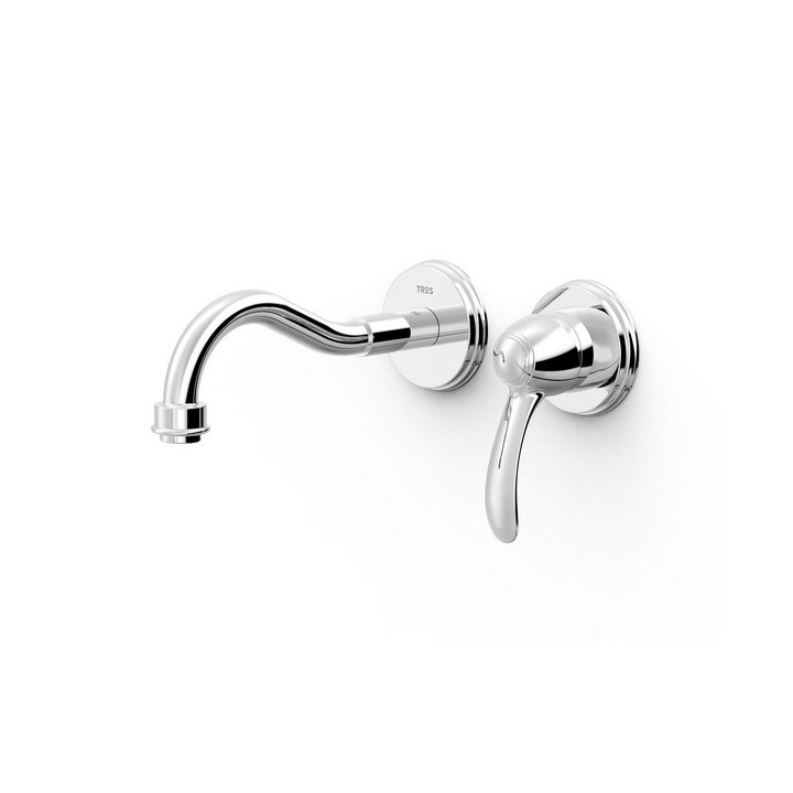 Umywalkowa bateria podtynkowa Tres Clasic, 2-otworowa, stal