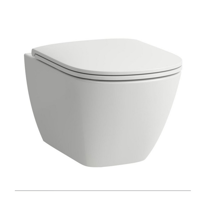 Miska WC podwieszana krótka, Rimless, wersja ADVANCED, Laufen Lua - Biały 