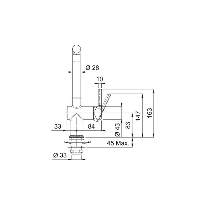 Bateria z ruchomą wylewką Franke Active J pull-out spray , wysokość 312mm, wylewka wyciągana, czarny mat