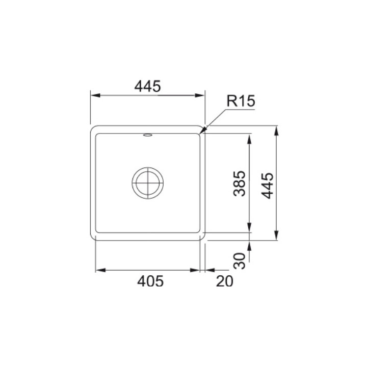 Zlewozmywak ceramiczny Franke KUBUS 110-40 - czarny mat