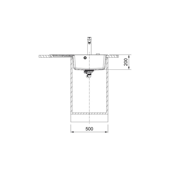 Zlewozmywak Franke Centro CNG 611-62 TL, ociekacz z prawej strony, czarny odpływ, czarny mat