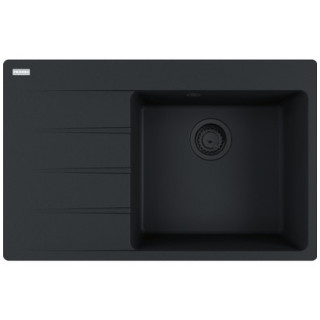 Zlewozmywak Franke Centro CNG 611-78 TL, ociekacz z prawej strony, czarny mat