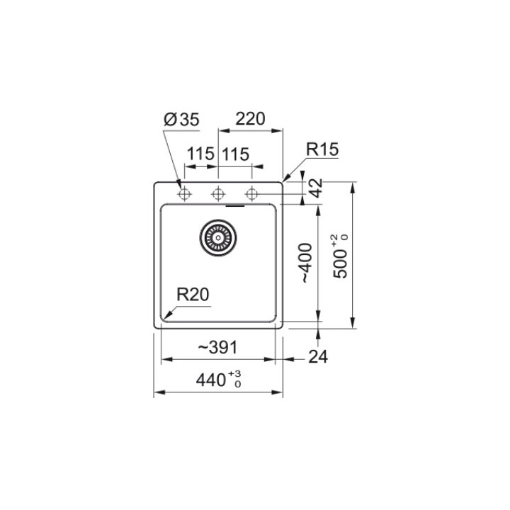 Zlewozmywak Franke Centro CNG 611-78 TL, ociekacz z prawej strony, czarny odpływ, czarny mat