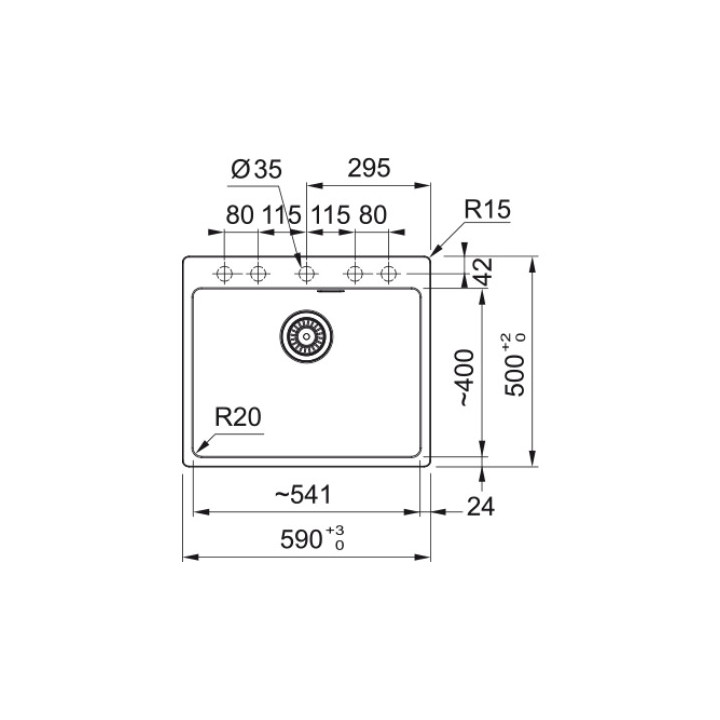 Zlewozmywak Franke Maris MRG 610-39 FTL, czarny odpływ, czarny mat