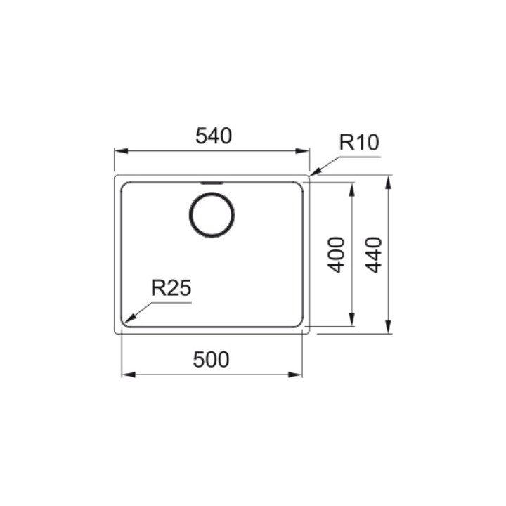 Zlewozmywak Franke Mythos MYX 110-45, stal szlachetna