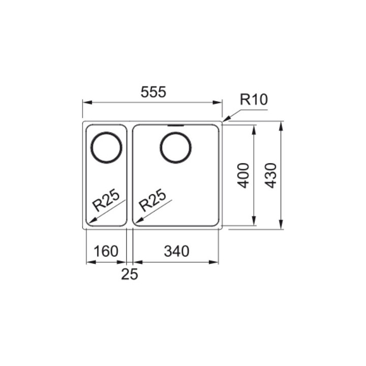 Zlewozmywak Franke Mythos MYX 110-70, stal szlachetna