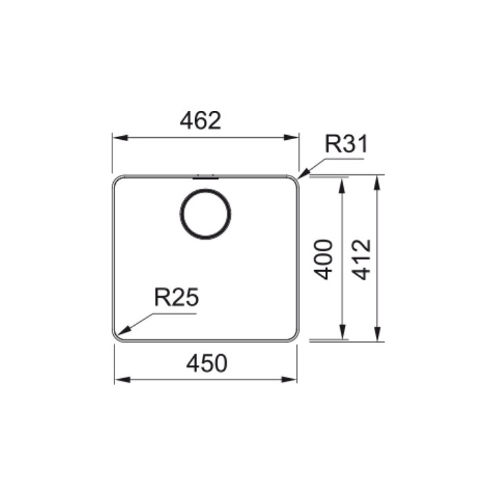 Zlewozmywak Franke Mythos MYX 160-34-16, mała komora z prawej strony, stal szlachetna