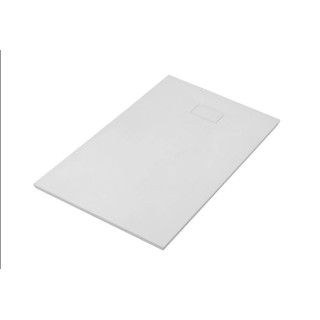 Brodzik asymentryczny Besco Saturn, 100x80cm, lewy, zintegrowana obudowa, akrylowy, biały