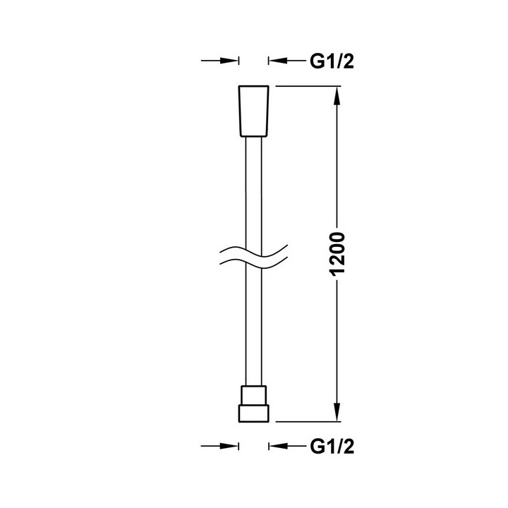Wąż Tres Satin, długość 1200 mm, średnica 14,5 mm, satyna, koncówki przeciwskrętne