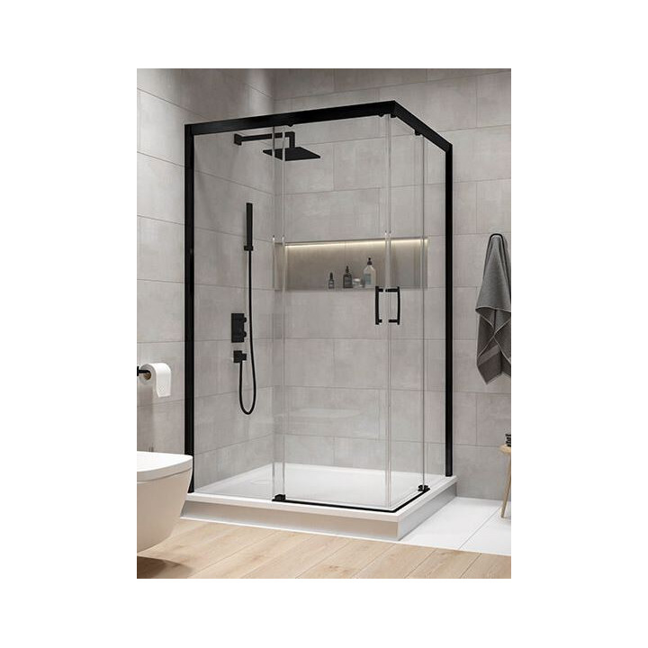 Drzwi przesuwne Sanplast D2L(P)/FREEZONE 130x190 cm profil srebrny matowy, grey