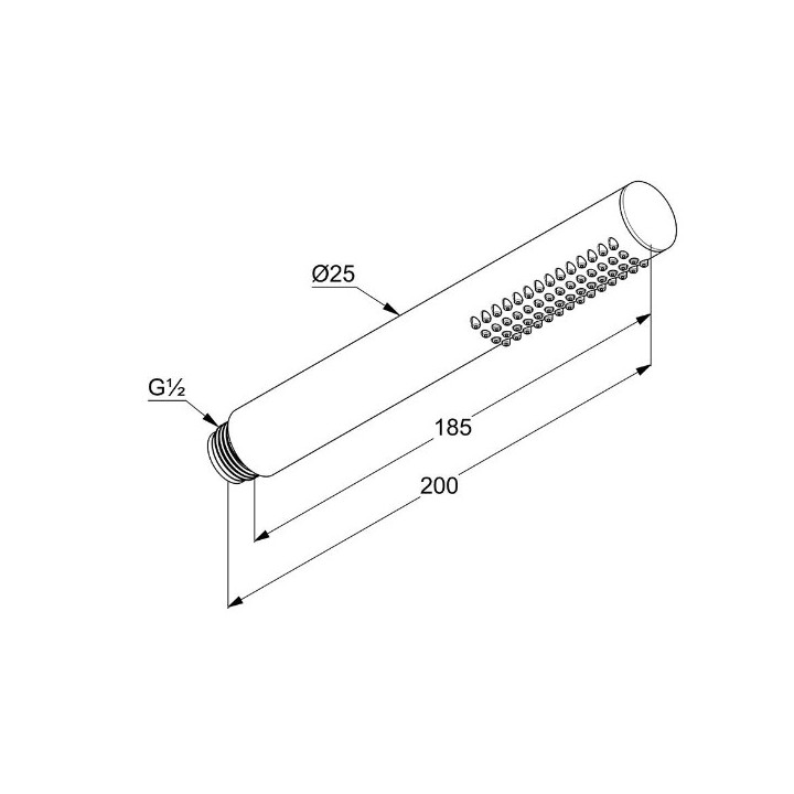 Rączka natrysku Kludi Nova Fonte, 1 funkcyjna, chrom