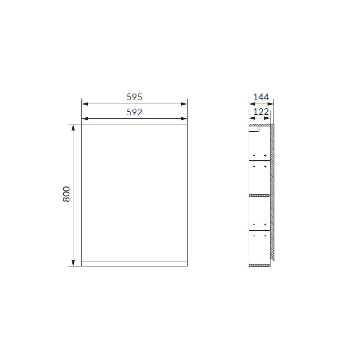 Szafka Lustrzana Cersanit Moduo  40, antracyt