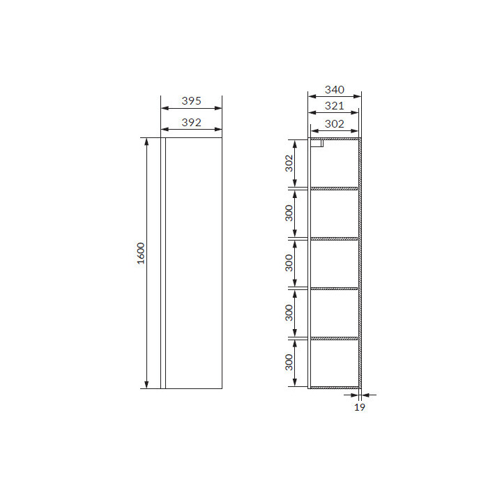 Szafka Lustrzana Cersanit Moduo  60, antracyt
