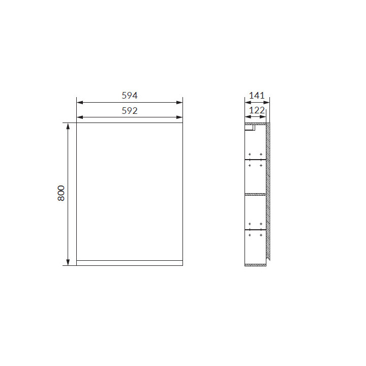 Szafka wisząca Cersanit moduo 40, antracytowy
