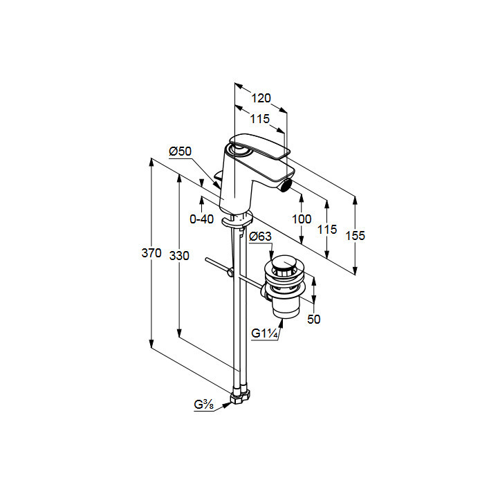 Jednouchwytowa bateria bidetowa DN 10 Kludi Balance- sanitbuy.pl