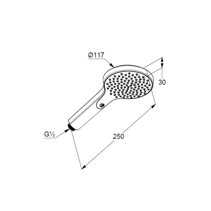 Rączka natrysku Dive X 3S  Kludi- DIVE, chrom