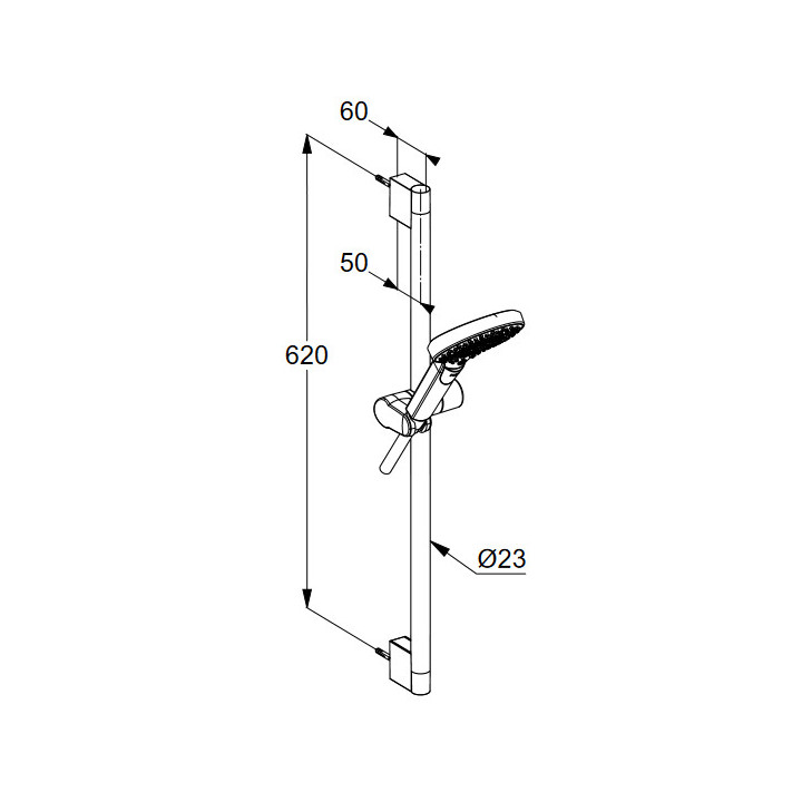 Rączka natrysku Dive X 1S  Kludi- DIVE, chrom