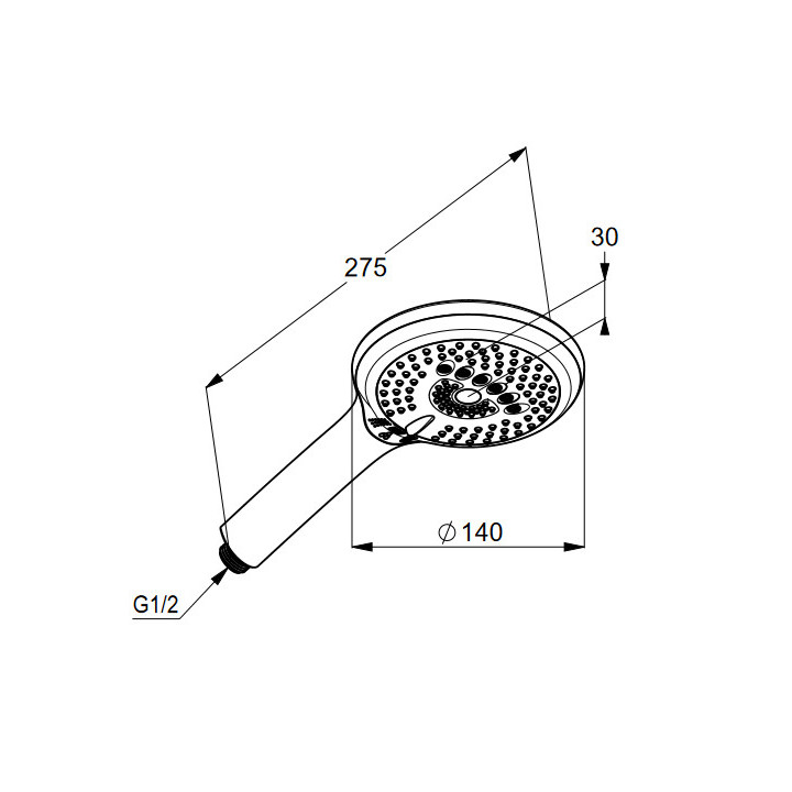 Zestaw natryskowy Kludi Freshline 3S, rączka natrysku, chrom