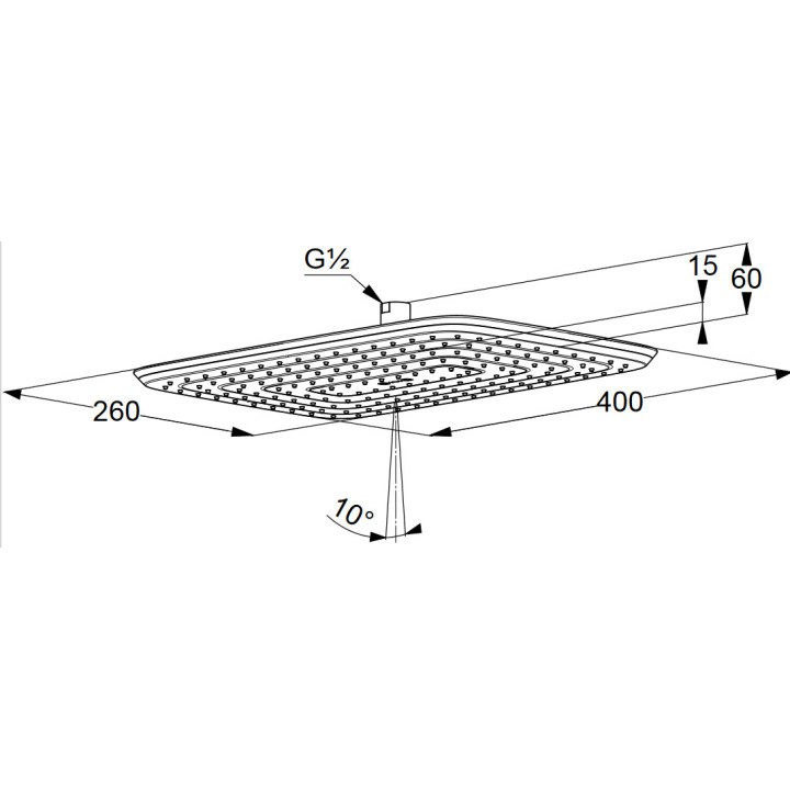 Słuchawka z uchwytem  Kludi Freshline 3S z wężem 1,25 m, biały/ chrom