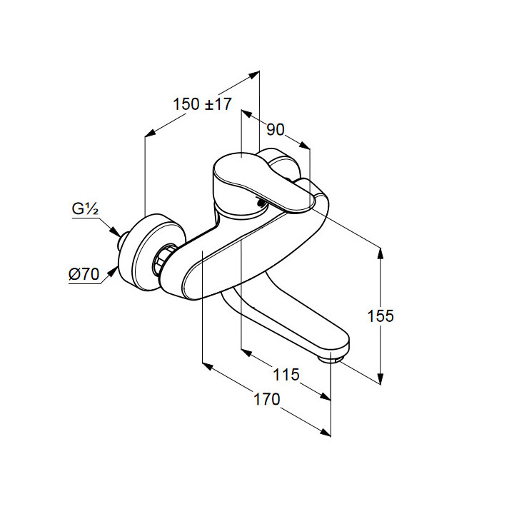 Bateria kuchenna jednouchwytowa Multi DN 15, Kludi OBJEKTA, chrom