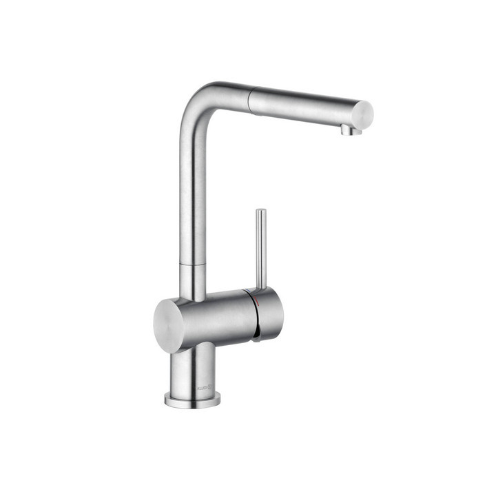 Bateria kuchenna jednouchwytowa  DN 15, Kludi L STEEL, stal szlachetna szczotkowana